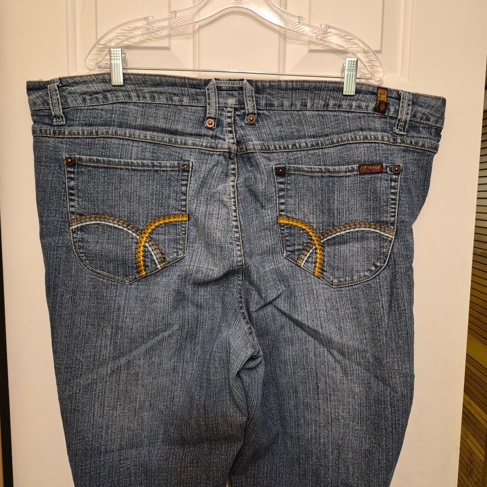 Zana-Di Jeans Womens‎ Plus Size Blue Denim Straight Leg Embroidered Pockets Y2K